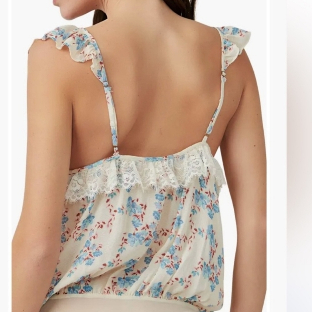 FREE PEOPLE Take It Away Bodysuit Ivory Combo Sz M NEW - Picture 3 of 5